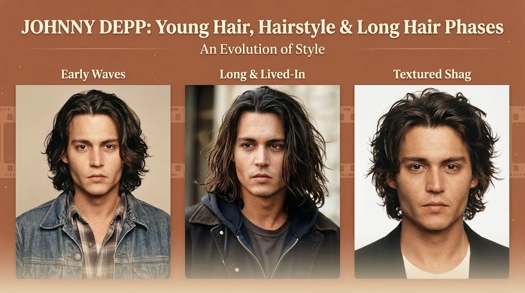 Johnny Depp Young Hair, Hairstyle And Long Hair Phases